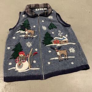 Vintage 90s winter cardigan sweater vest